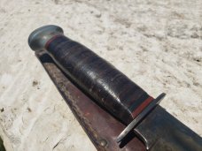 WW2 PAL RH-36 Mark I Combat Knife with Original Leather Sheath 