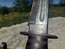 WW2 PAL RH-36 Mark I Combat Knife with Original Leather Sheath 