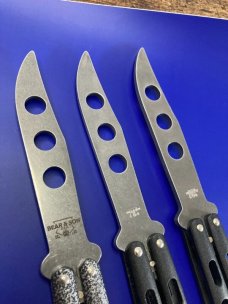 Lot of 3 Bear & Son Trainer Butterfly Knives