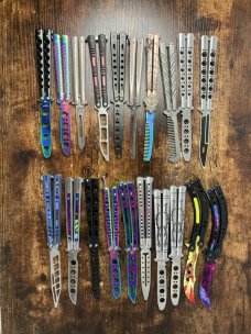 Lot of 20 Butterfly Balisong Trainer Knives