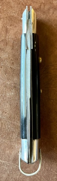 Rare Rizzuto Estileto Milano Tang Stamp Batwing Guards Single Pin Switchblade Knife 