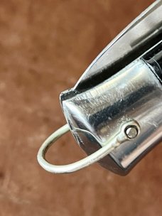 Rare Rizzuto Estileto Milano Tang Stamp Batwing Guards Single Pin Switchblade Knife 