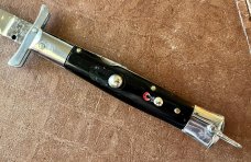 Rare Pre-Rizzuto BULL Tang Stamp Batwing Guards Backlock Switchblade 8.25 Inch Knife