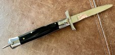 Rare Pre-Rizzuto BULL Tang Stamp Batwing Guards Backlock Switchblade 8.25 Inch Knife