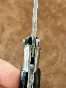 Rare Pre-Rizzuto BULL Tang Stamp Batwing Guards Backlock Switchblade 7.5 Inch Knife