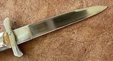 Rare Pre-Rizzuto BULL Tang Stamp Batwing Guards Backlock Switchblade 7.5 Inch Knife