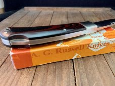 A.G. Russel Lockback Brown Micarta Seki Japan Made ATS-34 Blade