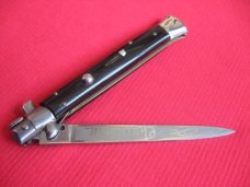 Vintage Italian 11" Vendetta Corsa Style Horn Stiletto Switchblade Knife.
