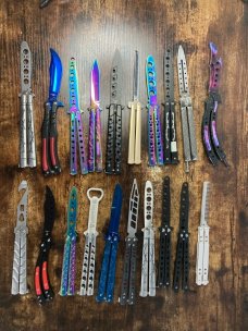 Lot of 20 Butterfly Balisong Trainer Knives