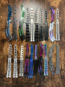 Lot of 20 Butterfly Balisong Trainer Knives