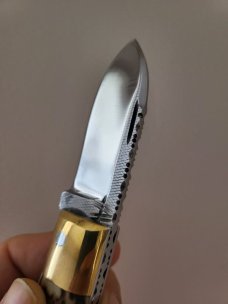 3 1/2" Custom Handmade Lockback Knife, Nice Filework