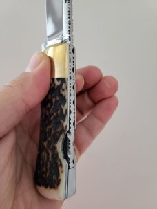 3 1/2" Custom Handmade Lockback Knife, Nice Filework