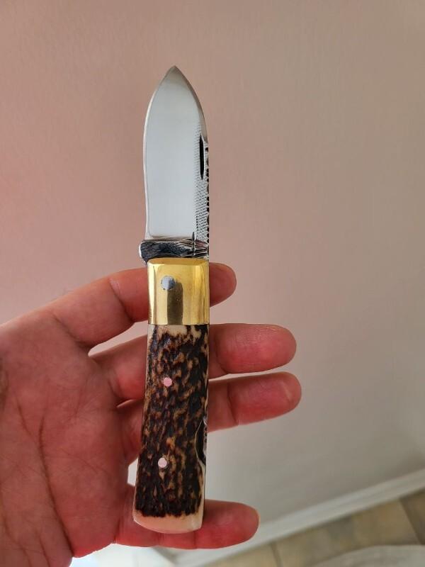 3 1/2" Custom Handmade Lockback Knife, Nice Filework 3 1/2" Custom Handmade Lockback Knife, Nice Filework