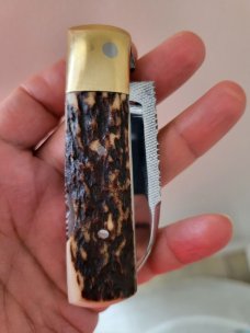 3 1/2" Custom Handmade Lockback Knife, Nice Filework