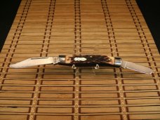 SCHRADE UNCLE HENRY 885UH KNIG RANCH U.S.A. MADE LARGE TRIPLE BLADE STOCKMAN UNUSED POCKET KNIFE
