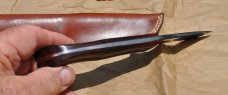 Hueske Loveless Style Drop Point Hunter Mint 9" OAL CM154 Original Sheath Numbered Mirror Polish