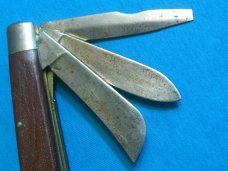 VINTAGE 3 BLADE 0 KLEIN TOOLS CHICAGO USA HAWKBILL ELECTRICIANS FOLDING POCKET KNIFE KNIVES OLD