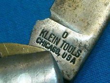 VINTAGE 3 BLADE 0 KLEIN TOOLS CHICAGO USA HAWKBILL ELECTRICIANS FOLDING POCKET KNIFE KNIVES OLD