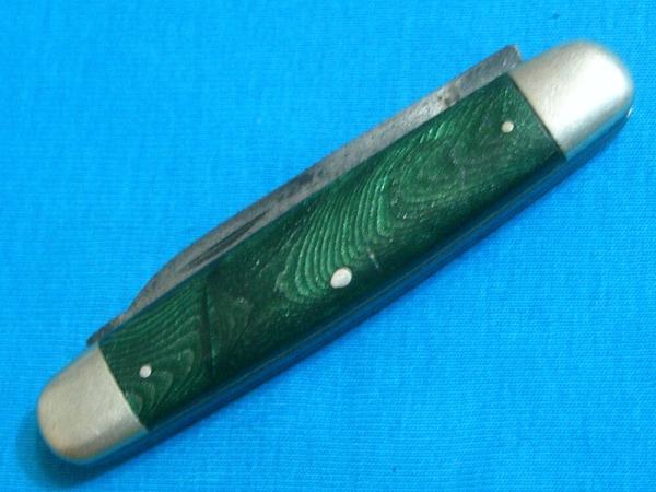 VINTAGE GREEN FANCY HANDLE CATTARAUGUS EQUAL END CIGAR PEN JACK FOLDING POCKET KNIFE KNIVES OLD VINTAGE GREEN FANCY HANDLE CATTARAUGUS EQUAL END CIGAR PEN JACK FOLDING POCKET KNIFE KNIVES OLD