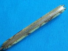 VINTAGE UNMARKED FANCY HANDLE MARBLED EQUAL END CIGAR PEN JACK FOLDING POCKET KNIFE KNIVES OLD