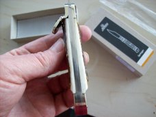 Hubertus Knife Solingen, Germany Large Size 11 Spear-Point Blade Genuine Stag/Antler NIB