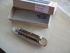 Hubertus Knife Solingen, Germany Large Size 11 Spear-Point Blade Genuine Stag/Antler NIB
