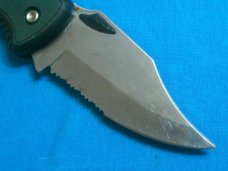 BIG GREEN SCHRADE 47OT USA SERRATED HUNTING SKINNING SURVIVAL FOLDING POCKET KNIFE KNIVES OLD