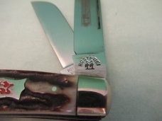 Kissing Crane Robt  Klass Stag Handle Large Stockman Pattern # 1235XIV