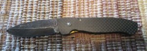 Unsigned Jay Bigler Damascus folding knife