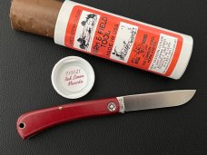 Great Eastern Cutlery GEC 715121 Red Linen Micarta Bull Nose Sodbuster Knife