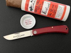 Great Eastern Cutlery GEC 715121 Red Linen Micarta Bull Nose Sodbuster Knife