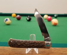 3 1/2" Old Custom Made Knife, Premium Stag! 
