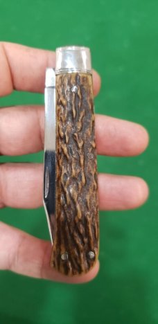3 1/2" Old Custom Made Knife, Premium Stag! 
