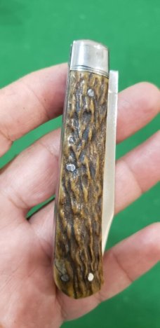 3 1/2" Old Custom Made Knife, Premium Stag! 