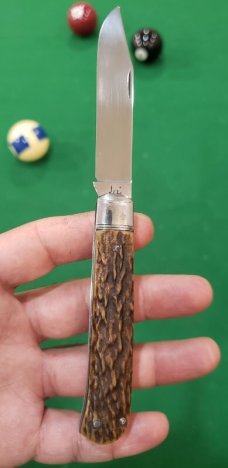 3 1/2" Old Custom Made Knife, Premium Stag! 