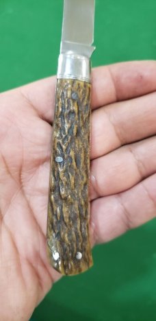 3 1/2" Old Custom Made Knife, Premium Stag! 