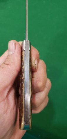 3 1/2" Old Custom Made Knife, Premium Stag! 
