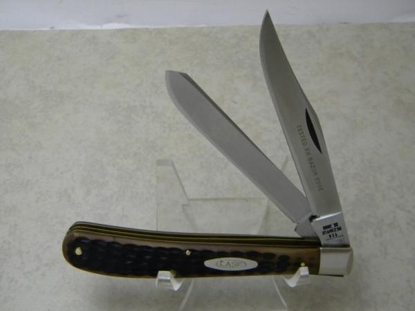 Case XX USA 9 Dot Delrin 62048 Razor Edge Slimline Trapper Farmers Jack Knife Case XX USA 9 Dot Delrin 62048 Razor Edge Slimline Trapper Farmers Jack Knife