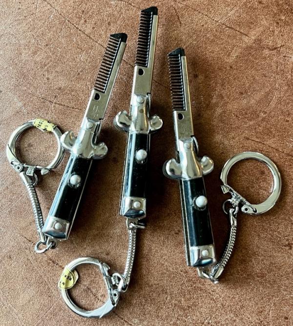 Vintage Miniature Keychain Switchblade Comb, Hong Kong, Unused 