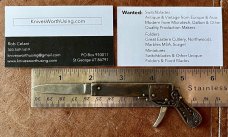 Rare Antique Pistol Switchblade Knife, Made In Germany By Omega Globe Cutlery Co 