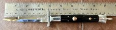 Rare Rizzuto Estileto Milano Mustache Guards Rectangle Bolster Switchblade Knife 