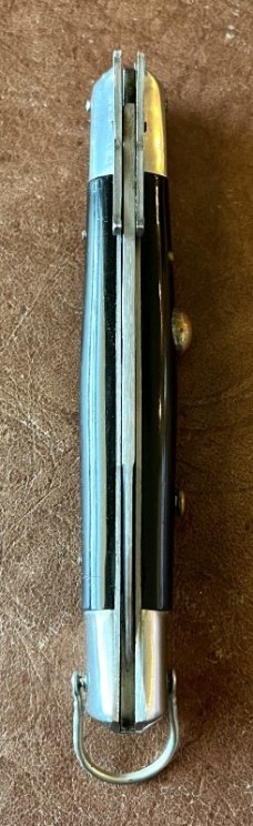 Rare Rizzuto Estileto Milano Mustache Guards Rectangle Bolster Switchblade Knife 