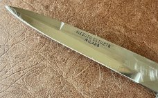 Rare Rizzuto Estileto Milano Mustache Guards Rectangle Bolster Switchblade Knife 
