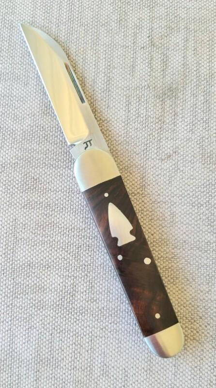 John Travers..UK Maker..FREMONT Homage..Desert Ironwood..14C28N...3 5/8" closed..pocket slip 