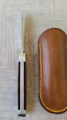John Travers..UK Maker..FREMONT Homage..Desert Ironwood..14C28N...3 5/8" closed..pocket slip 