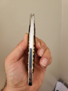 Rare 5 1/2" Big Double Bird's Head Bolsters Custom Made Knife, Premium Stag, Lots of Filework