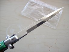 Renzo Beltrame 11" Stiletto Automatic Swivel Bolster Green Pearlex Handles Beauty!