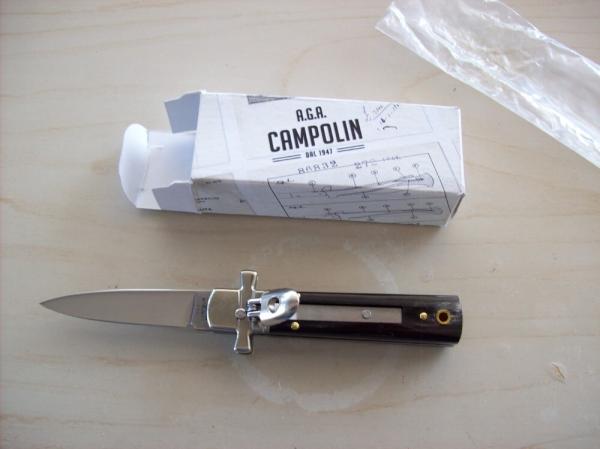 A. G. A. Campolin Dominus Lever Maltese Cross 6 Incher W/Brazilian Horn Handles NIB A. G. A. Campolin Dominus Lever Maltese Cross 6 Incher W/Brazilian Horn Handles NIB