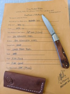 Klassic K'roo Camel Thorn Zulu..N690...3.89" closed...Brush finish..workhorse..coa and slip 