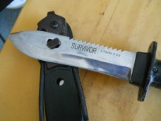 Stainless Survivor Military Style Knife Tawain 
